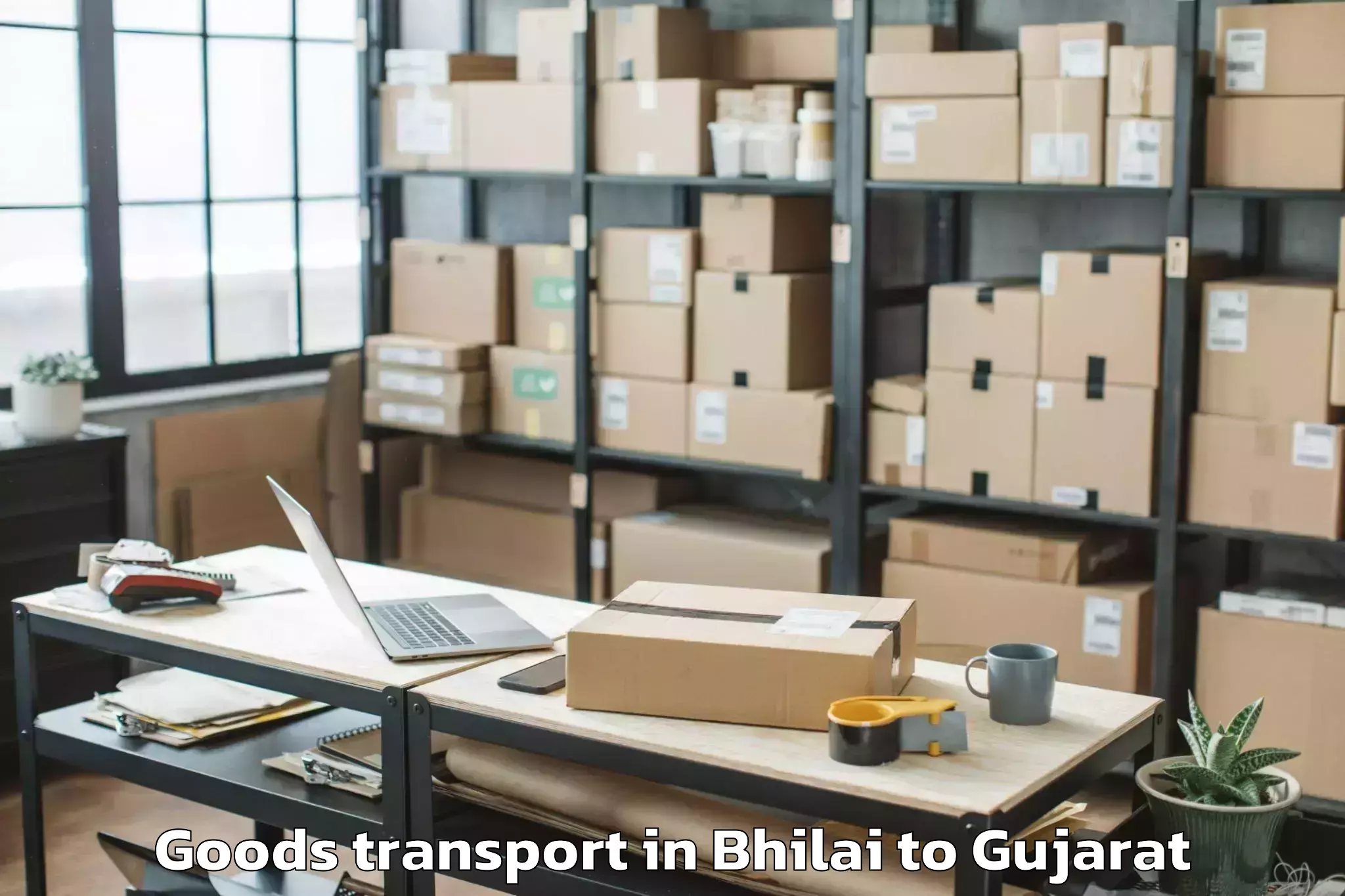 Top Bhilai to Rudra Mata Airport Bhj Goods Transport Available